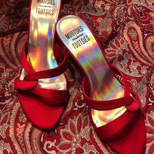 Women’s Red Satin Mootsie Tootsie Heels